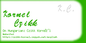 kornel czikk business card